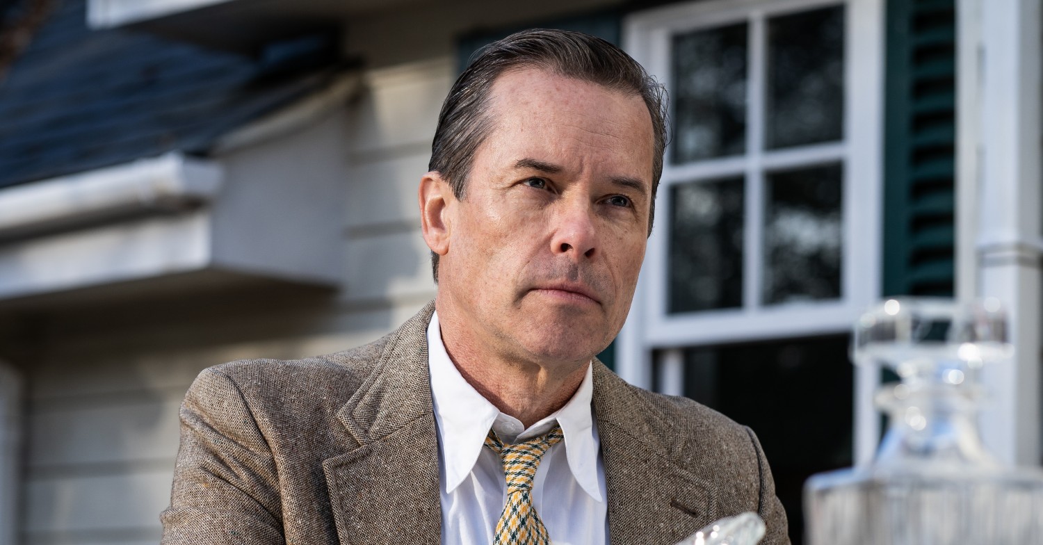 Guy Pearce in character as Kim Philby