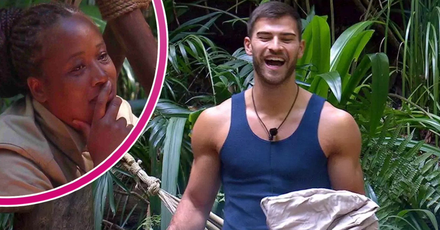 I'm A Celeb star Charlene White thinking and Owen Warner smiling