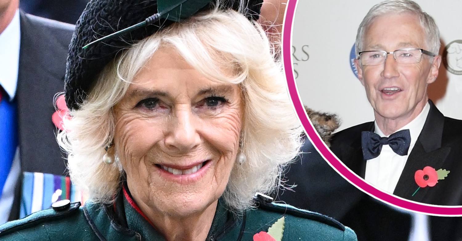 For the Love of Dogs host Paul O'Grady smiling with Camilla