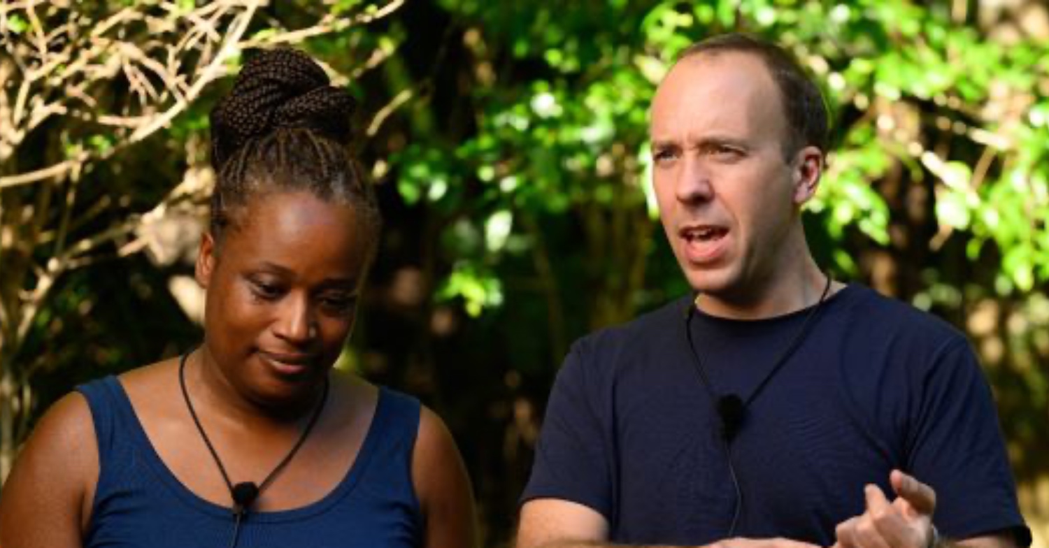 Charlene White and Matt Hancock on I'm A Celeb