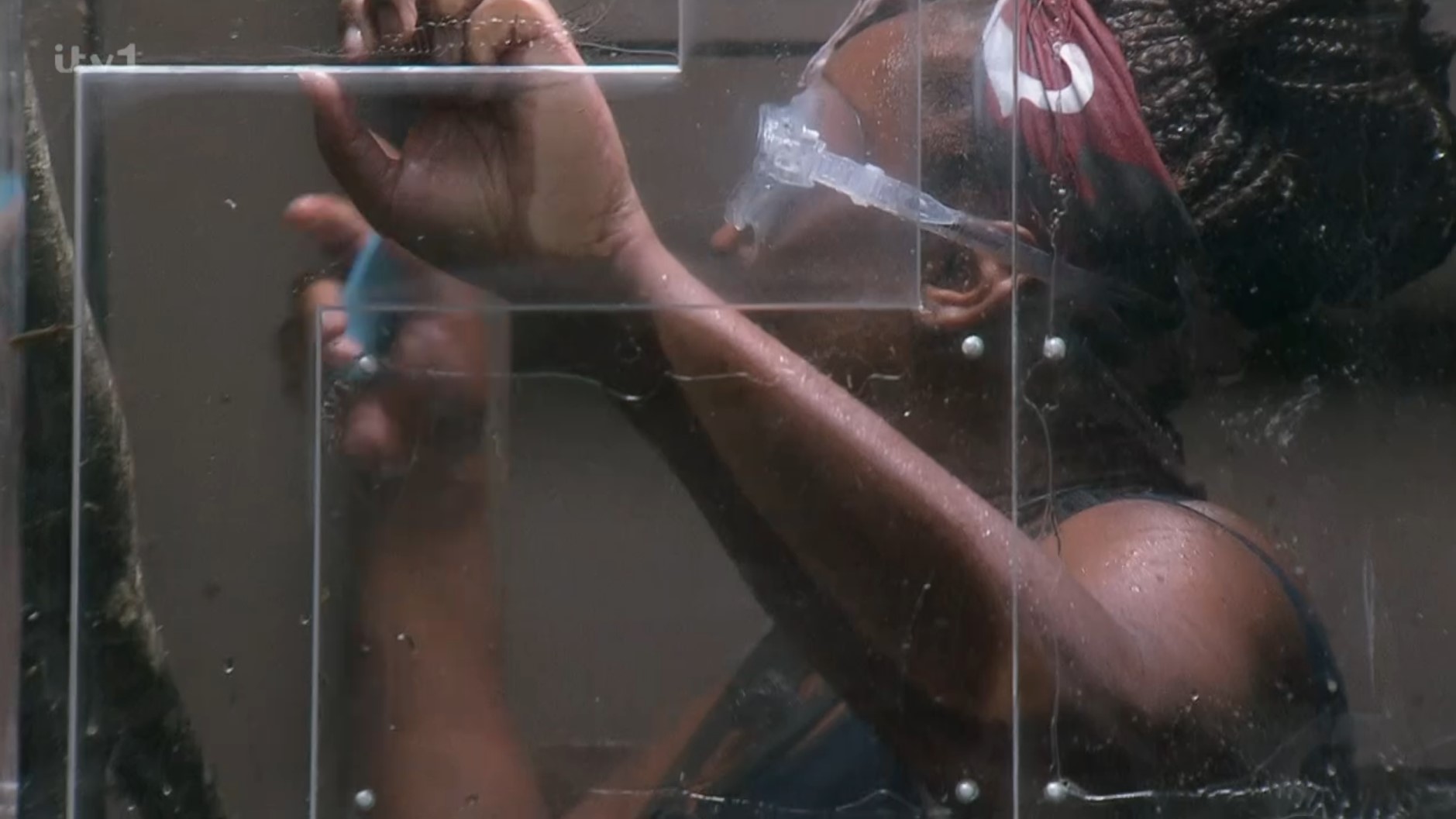 Charlene White in the I'm A Celebrity trial underwater