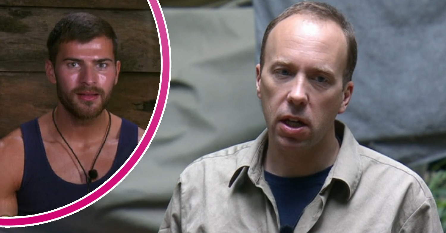 Owen Warner and Matt Hancock in the jungle