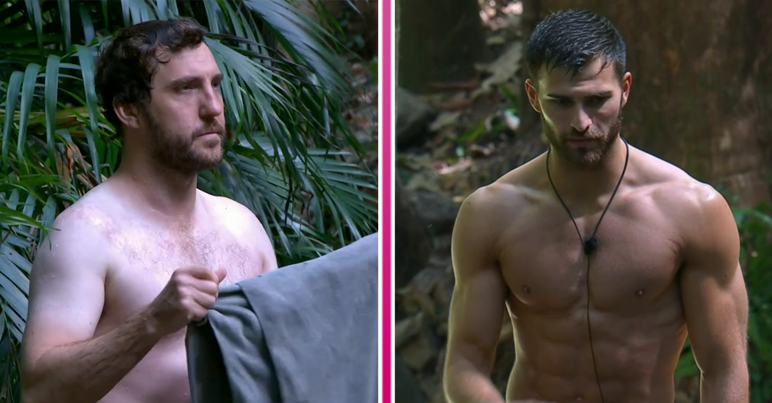 Owen and Seann showering on I'm A Celebrity
