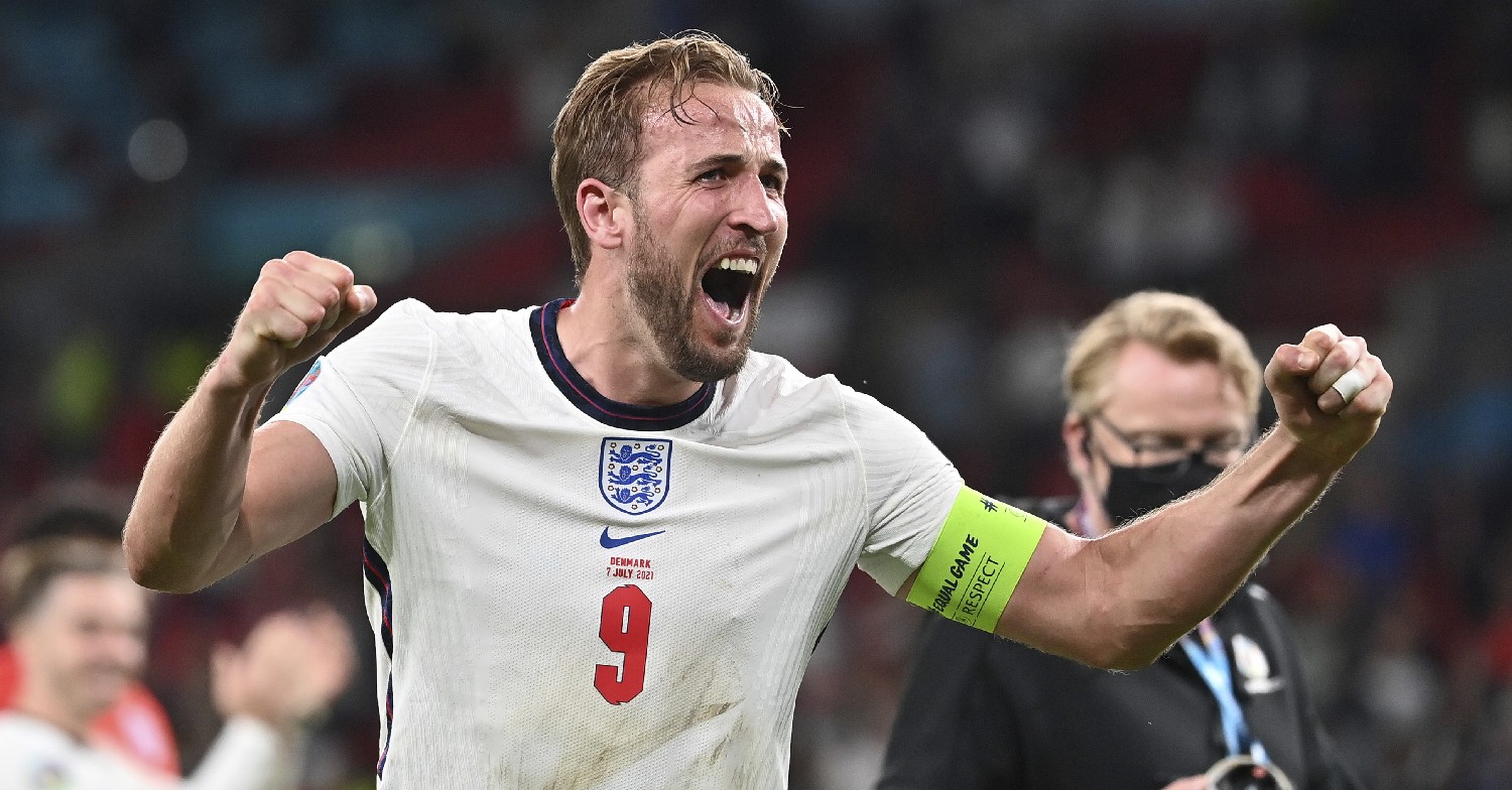 Harry Kane celebrating for England