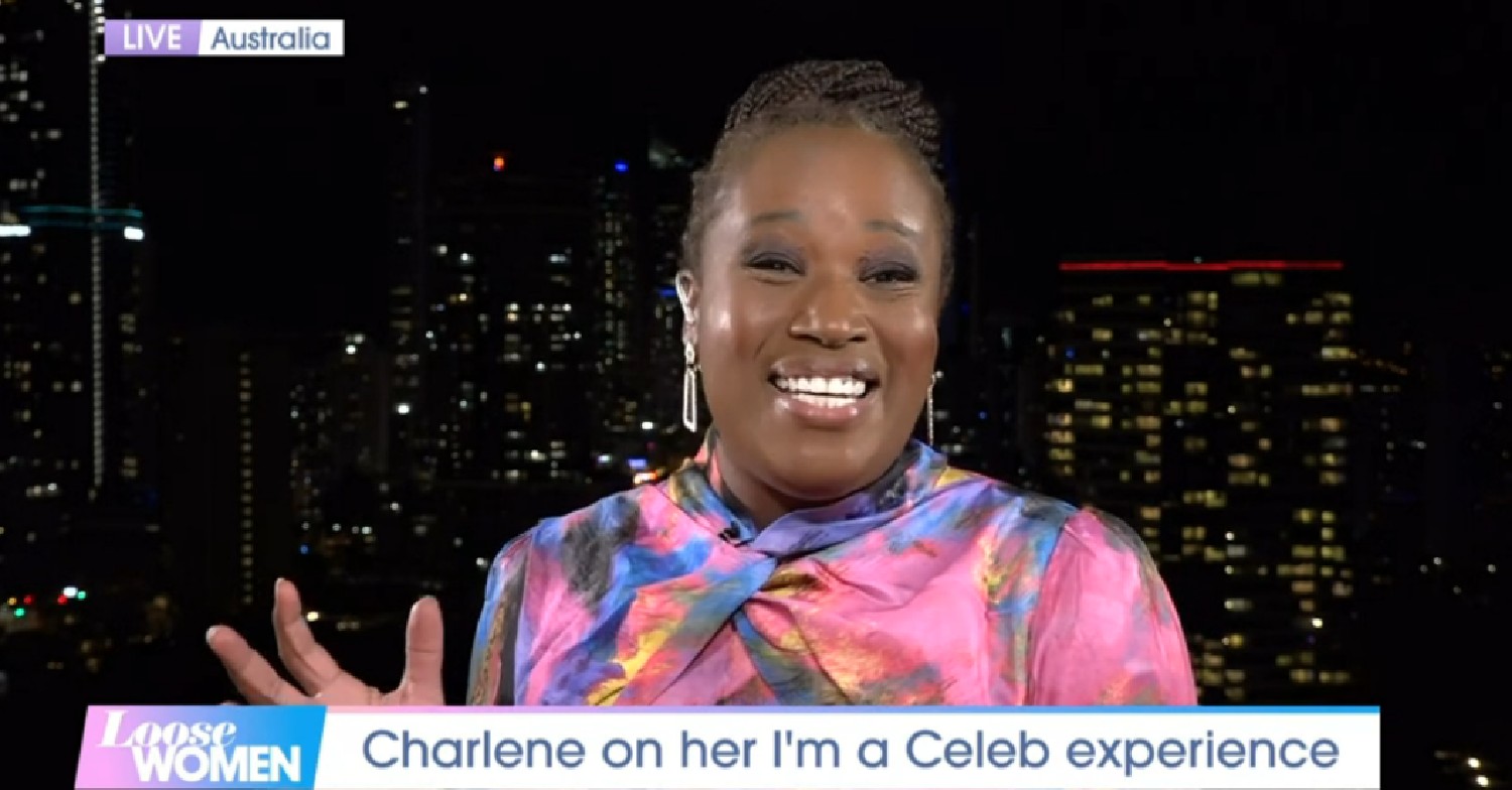 Charlene White smiling on Loose Women today