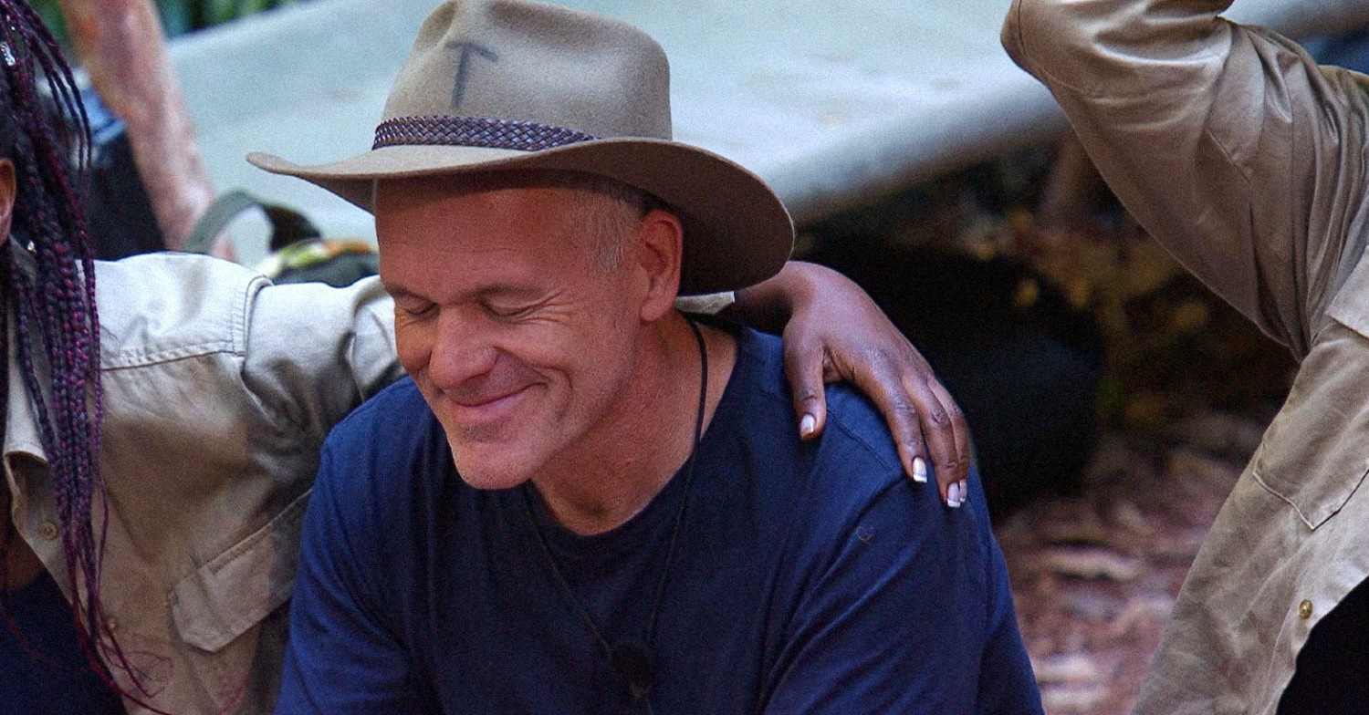 Chris Moyles smiling on I'm A Celebrity