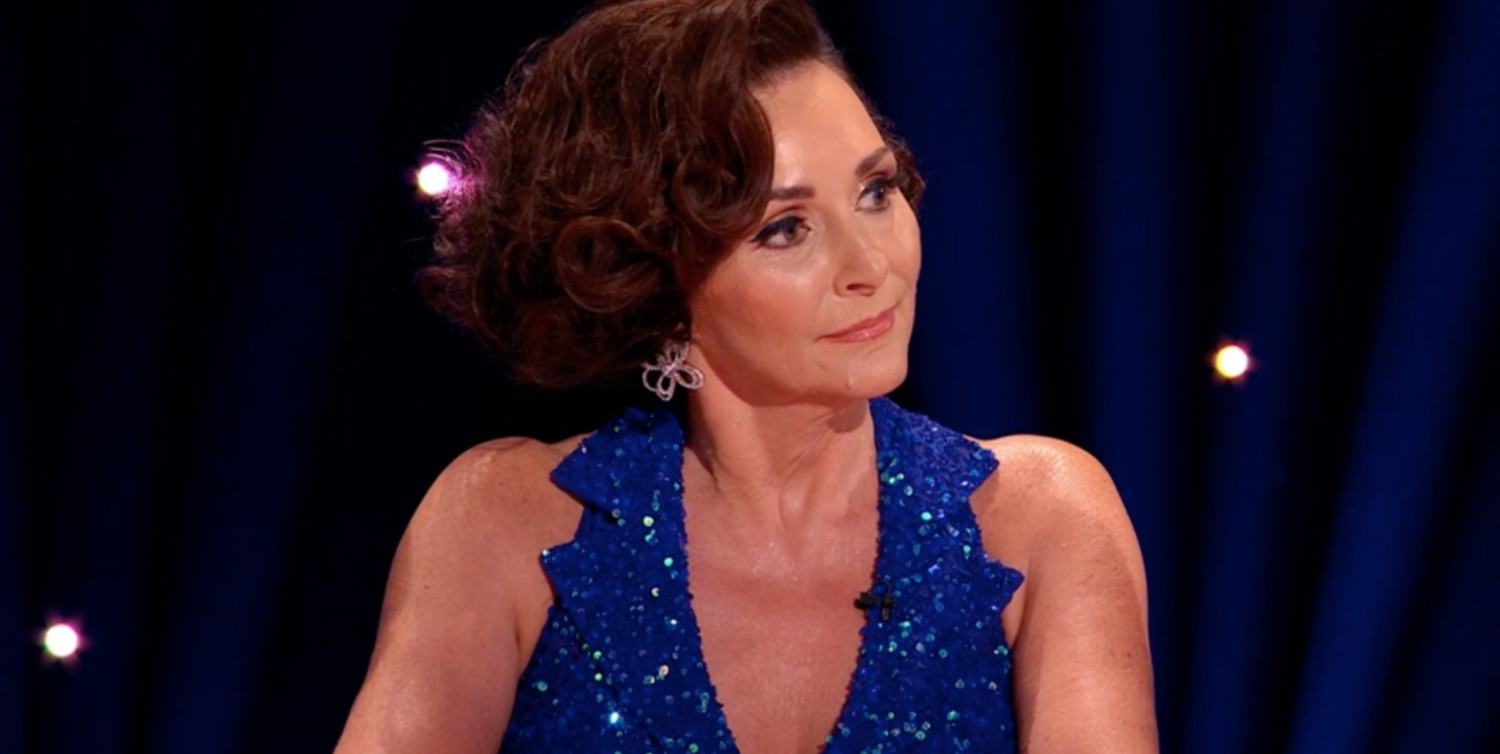 Shirley Ballas wearing blue on Strictly