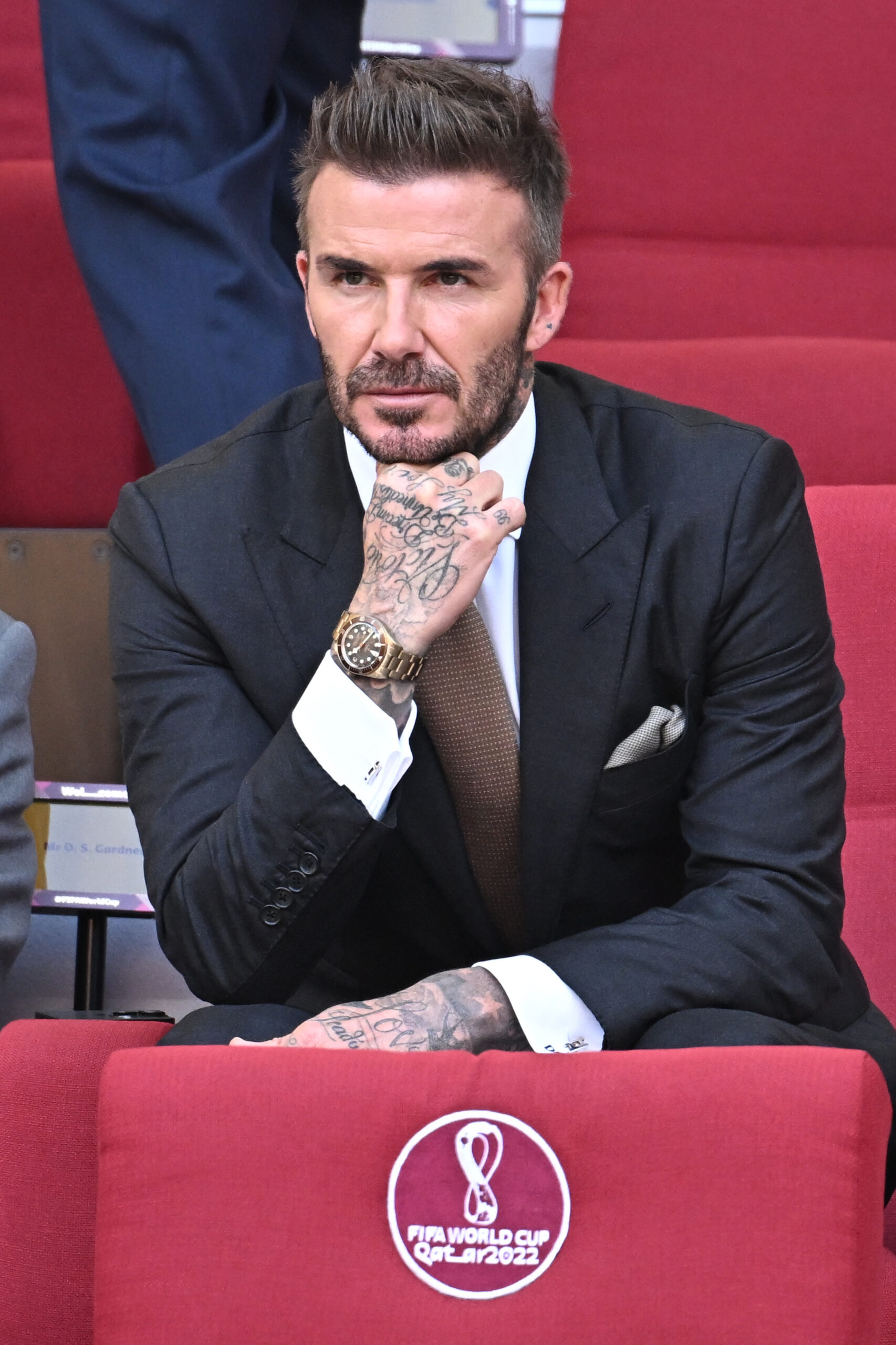 David Beckham smiling in Qatar