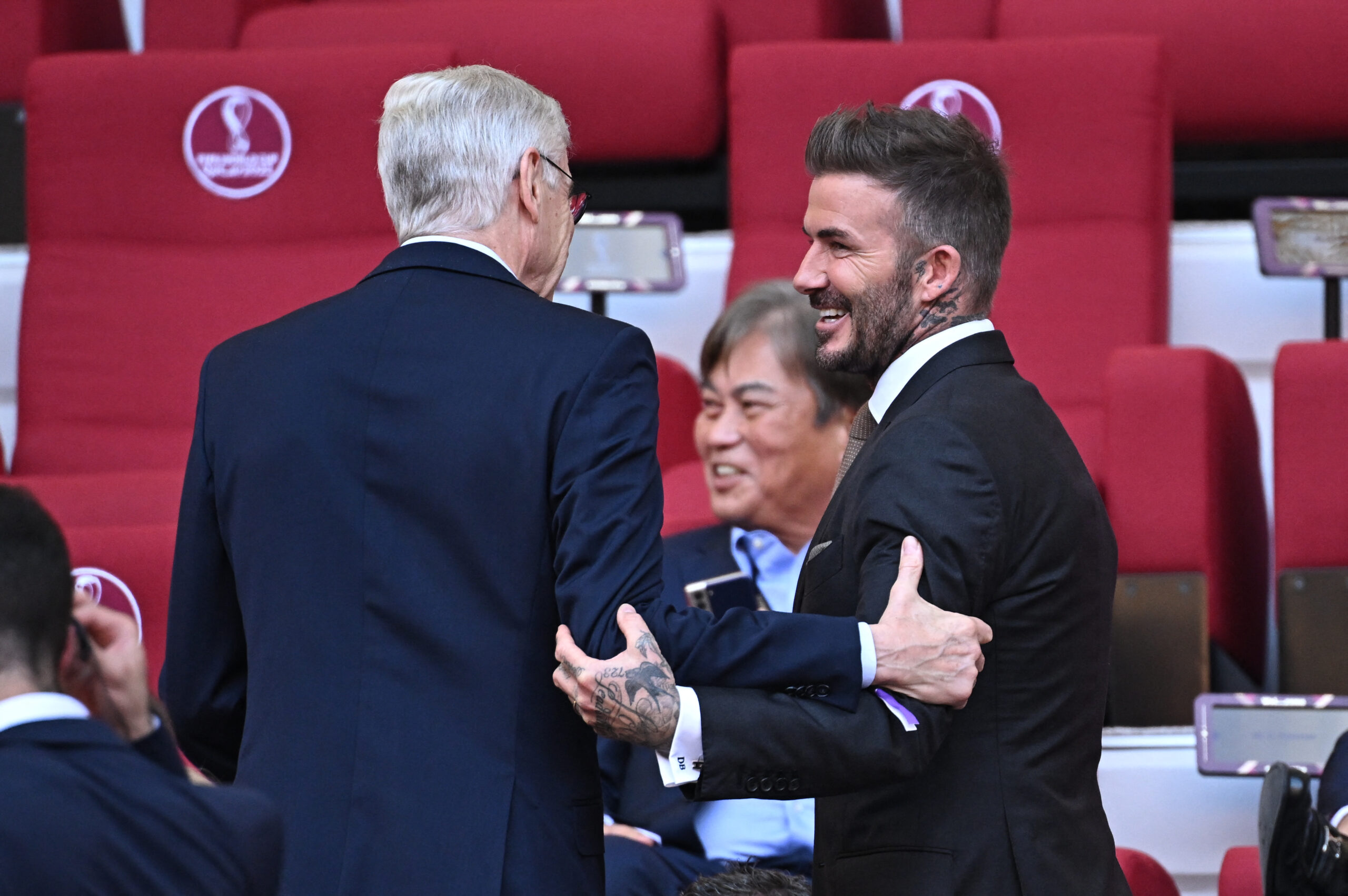 David Beckham smiling in Qatar