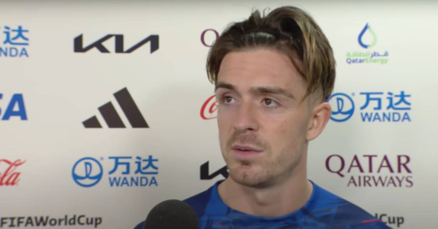 Jack Grealish plays for England at the Qatar World Cup 2022