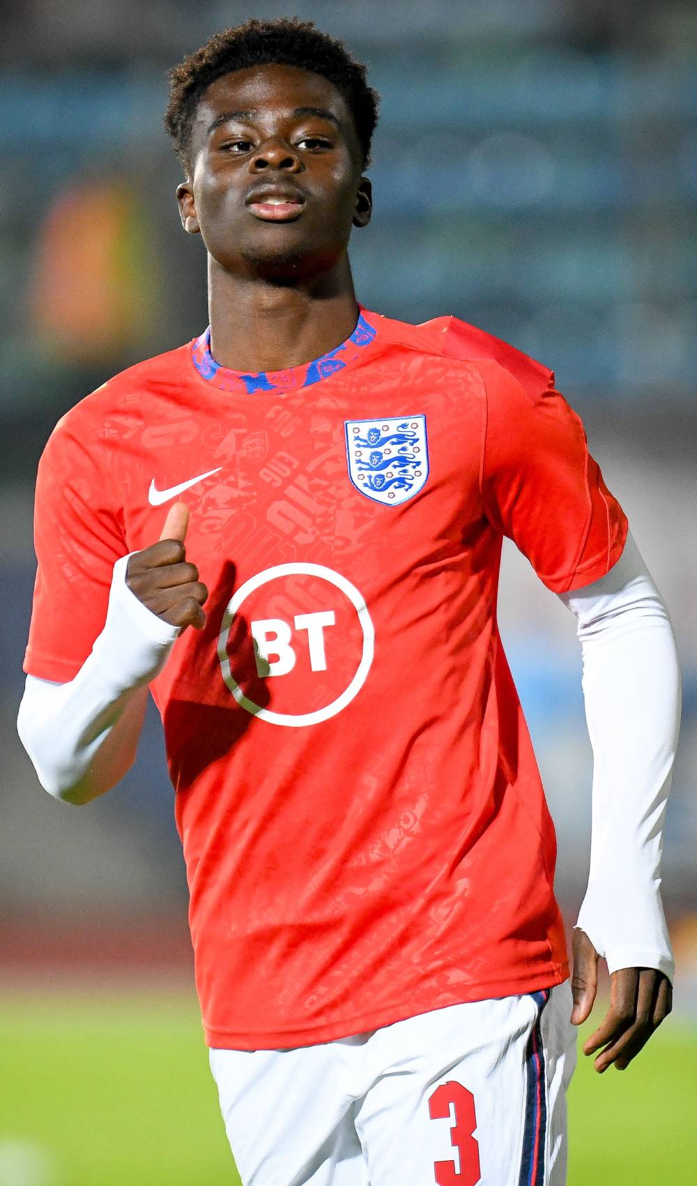 Bukayo Saka plays for England at the Qatar World Cup 2022