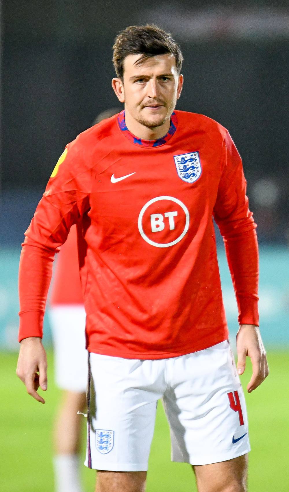 Harry Maguire plays for England at the Qatar World Cup 2022