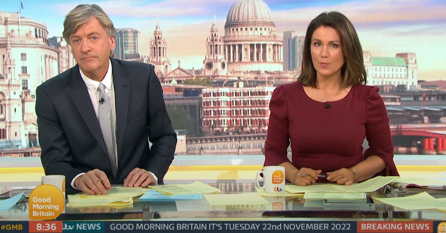 Richard Madeley and Susanna Reid on GMB today 