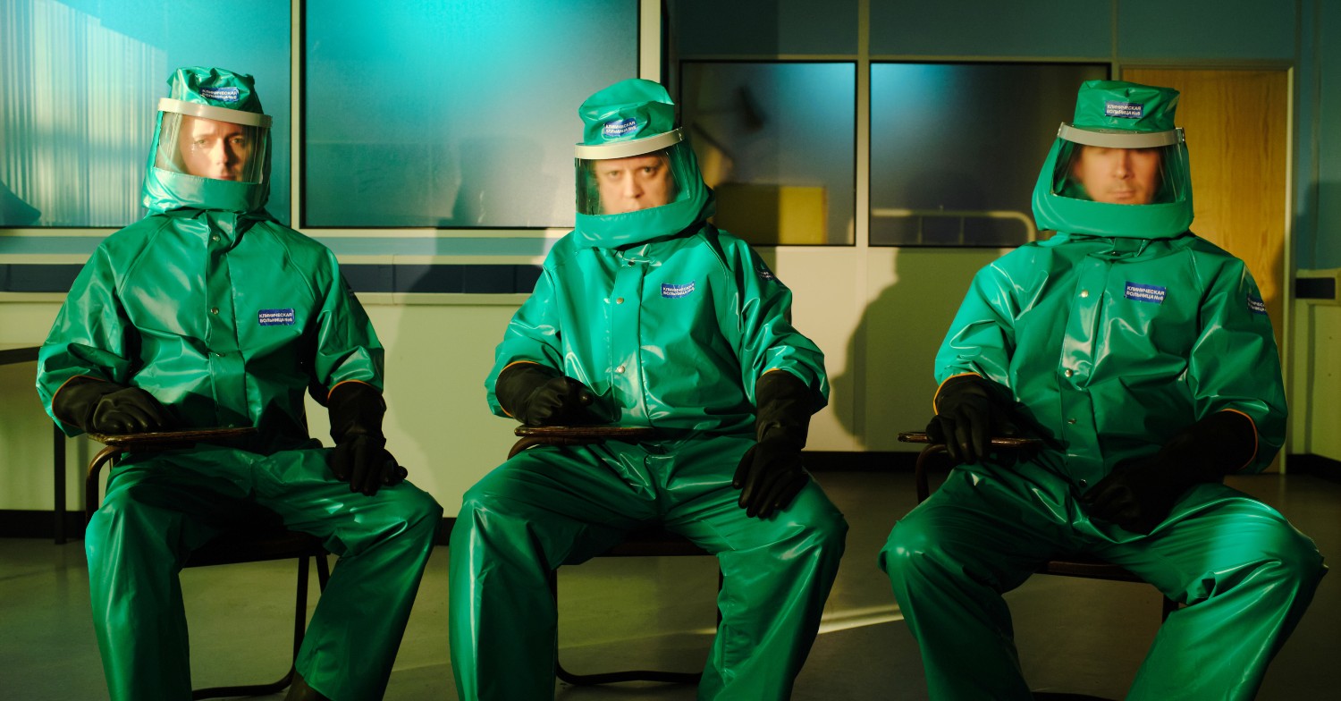 The police in ITVX drama Livtinenko dressed in hazmat suits