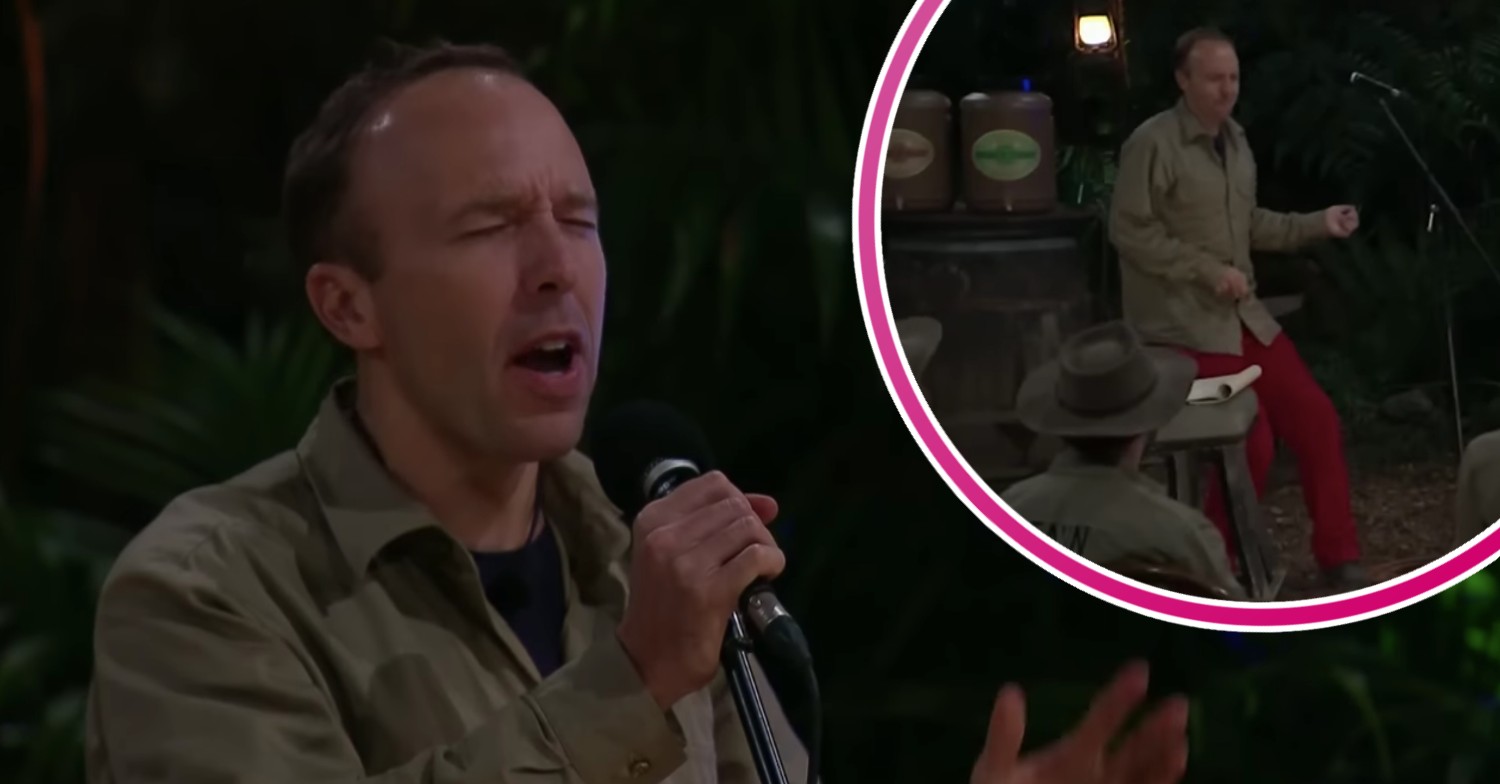 Matt Hancock doing karaoke on I'm A Celeb last night