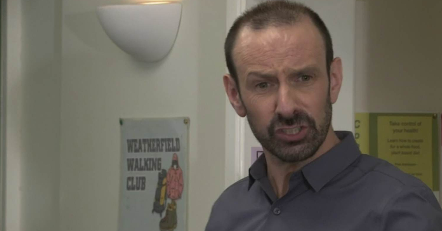 Coronation Street's Griff is looking angry