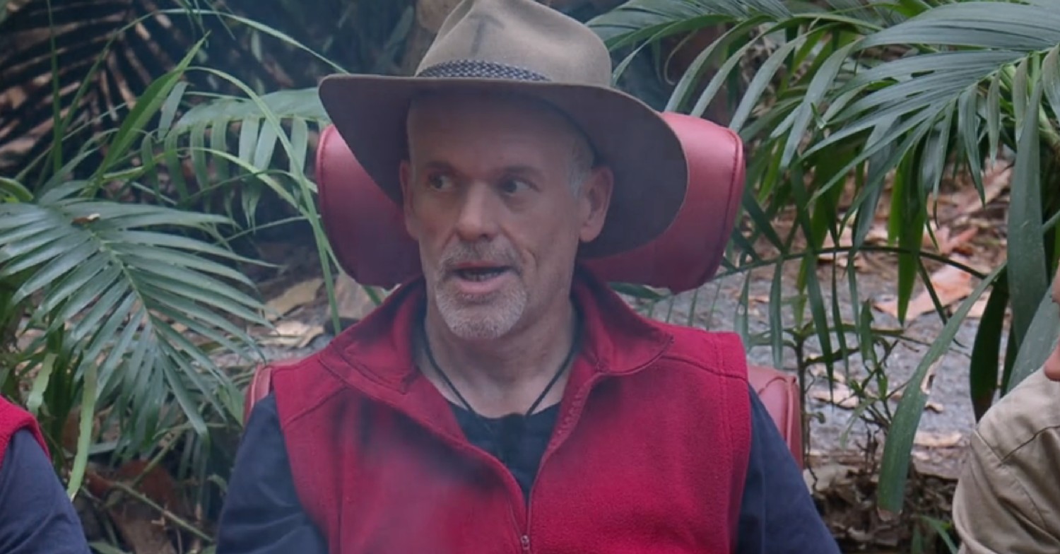 Chris Moyles looking shocked on I'm A Celeb 2022 