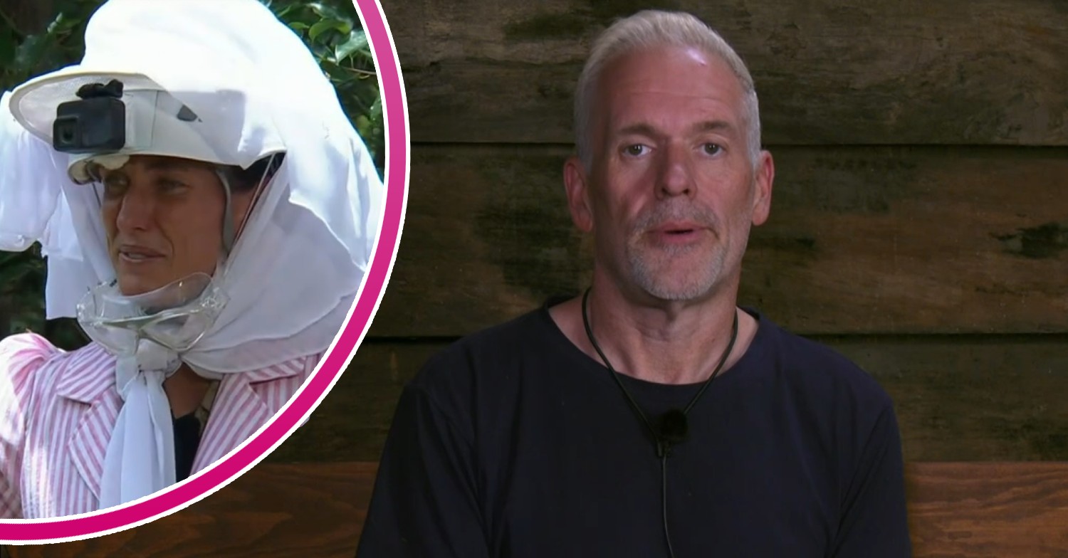 Chris Moyles and Jill Scott on I'm A Celebrity tonight