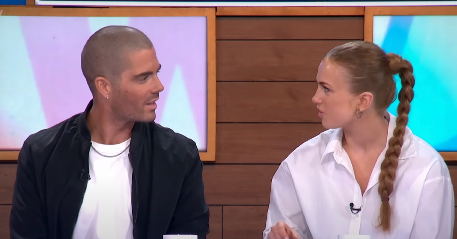 Max George and Maisie Smith look at each other on Loose Women
