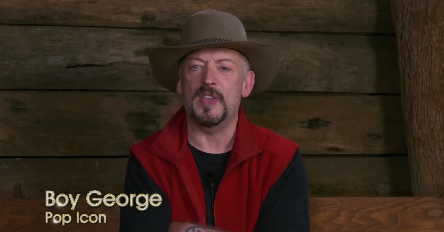 Boy George speaking in the Bush Telegraph on I'm A Celebrity
