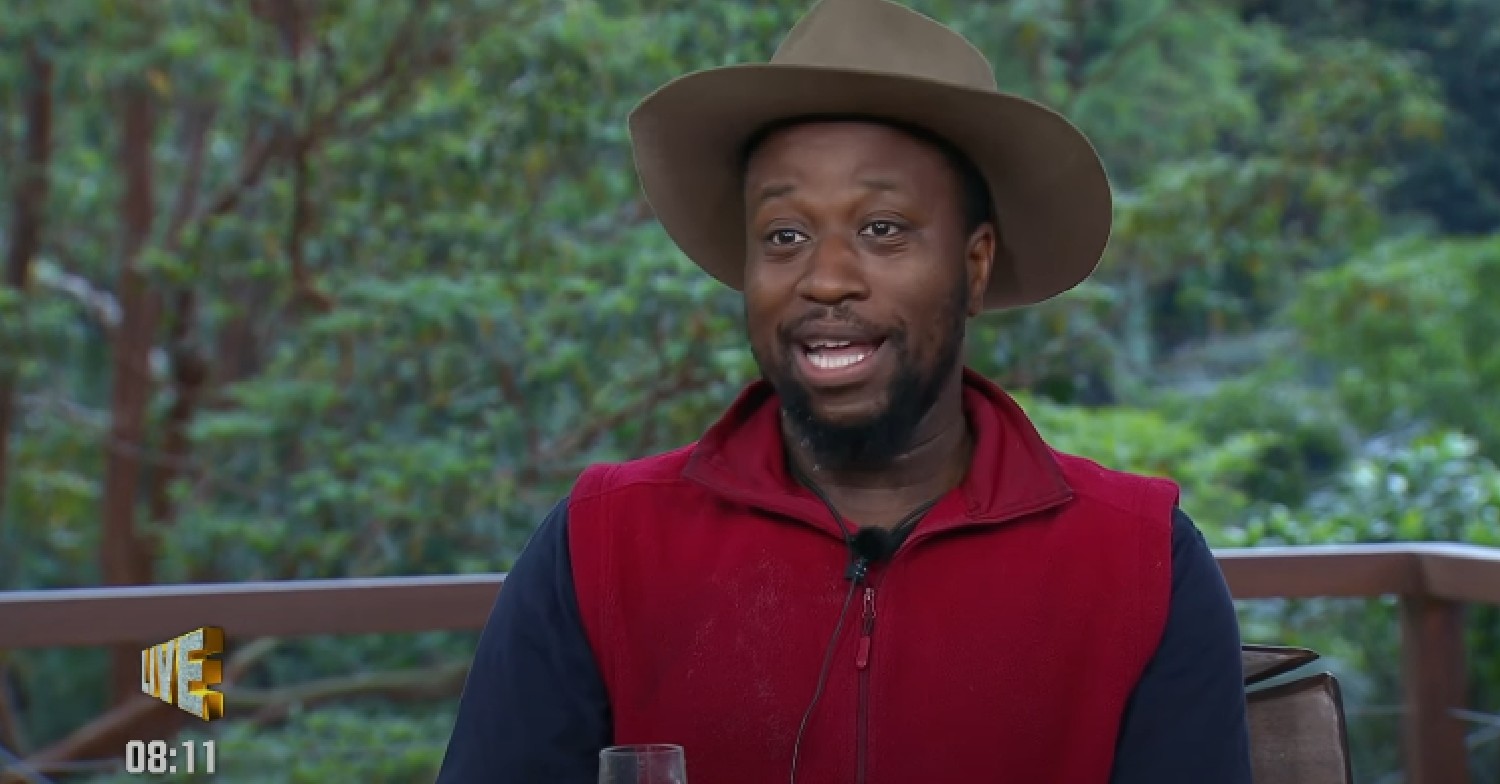 Babatunde Aleshe during exit interview on I'm A Celebrity