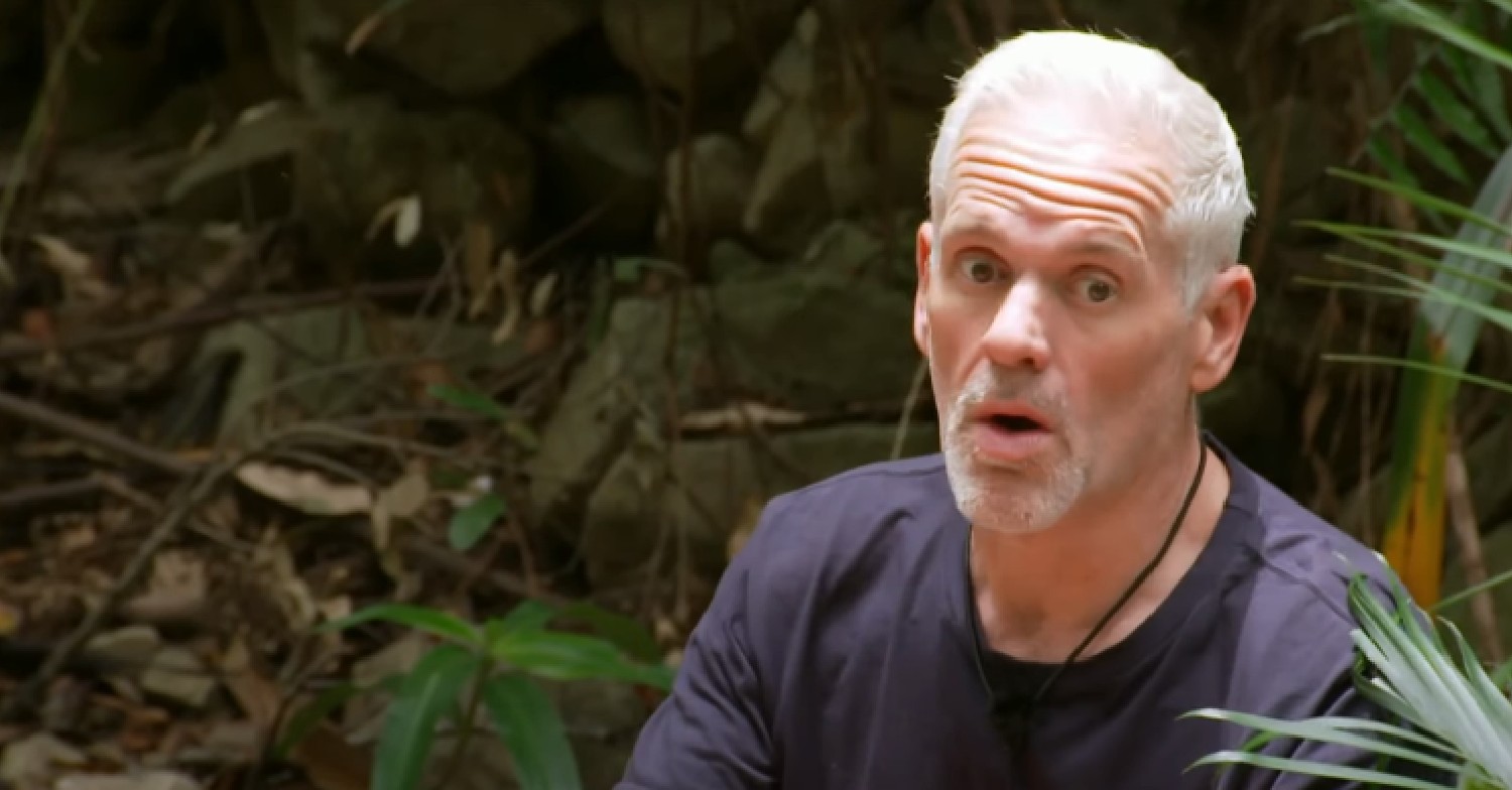 Chris Moyles looking shocked on I'm A Celebrity