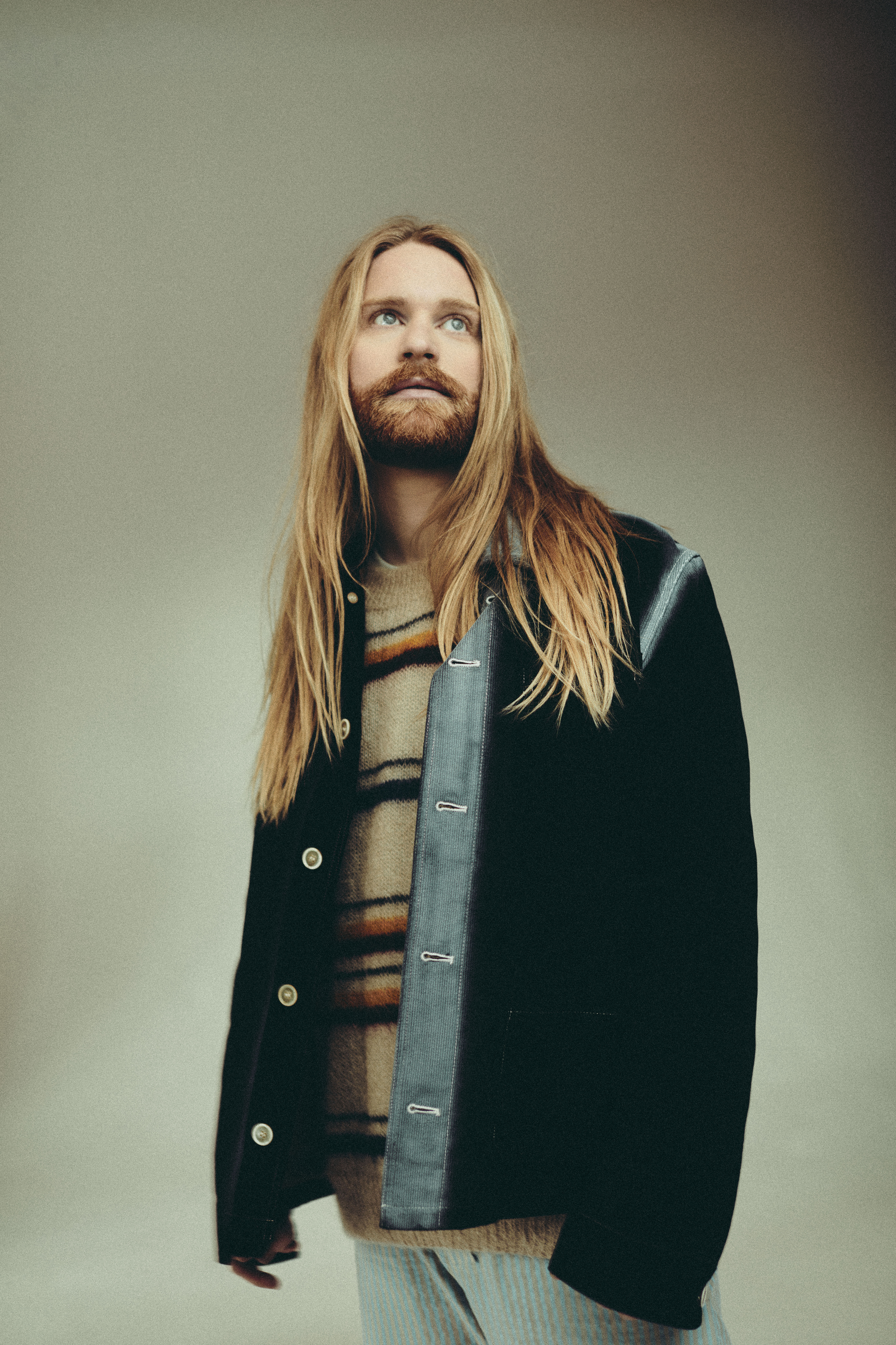 Sam Ryder posing in a photoshoot for Eurovision 