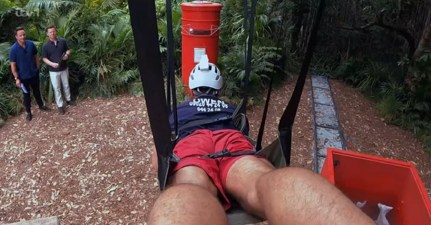 Owen Warner in crane on I'm A Celebrity tonight