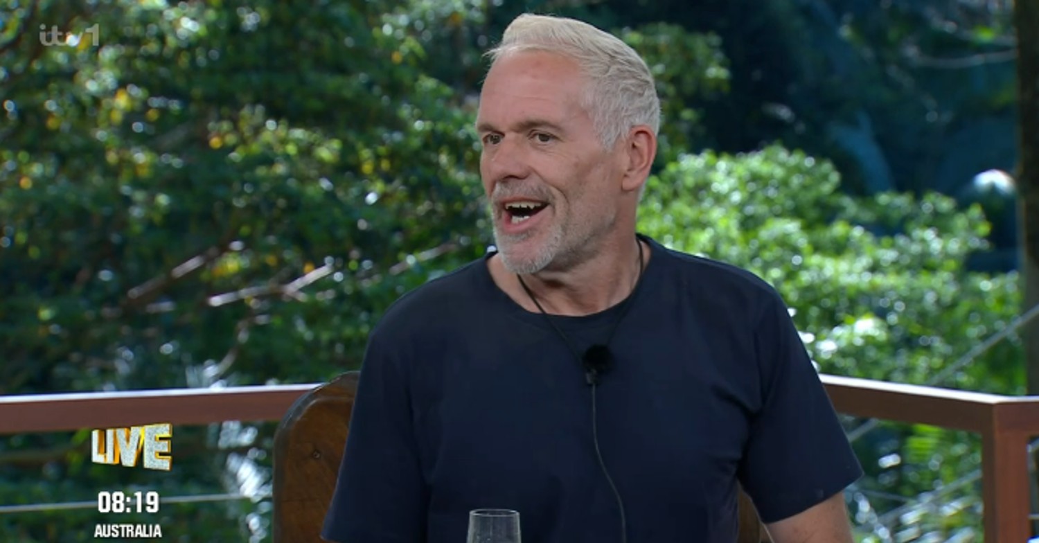 Chris Moyles during exit interview on I'm A Celebrity tonight
