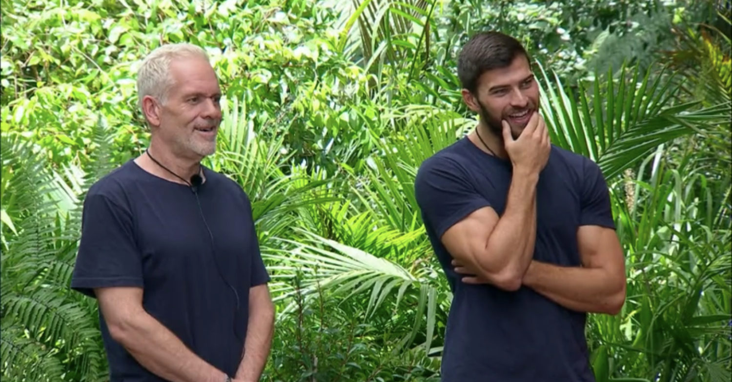 I'm A Celeb stars Chris Moyles and Owen during jungle trial