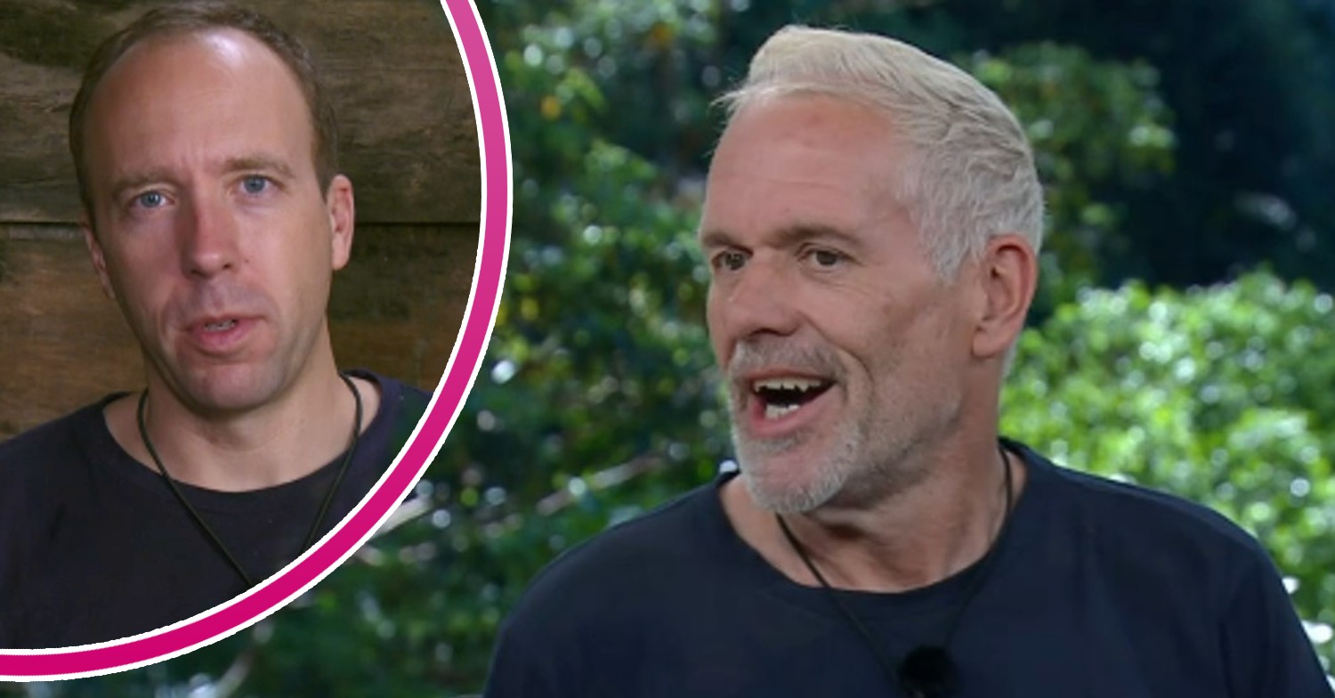 Matt Hancock and Chris Moyles in the jungle on I'm A Celebrity