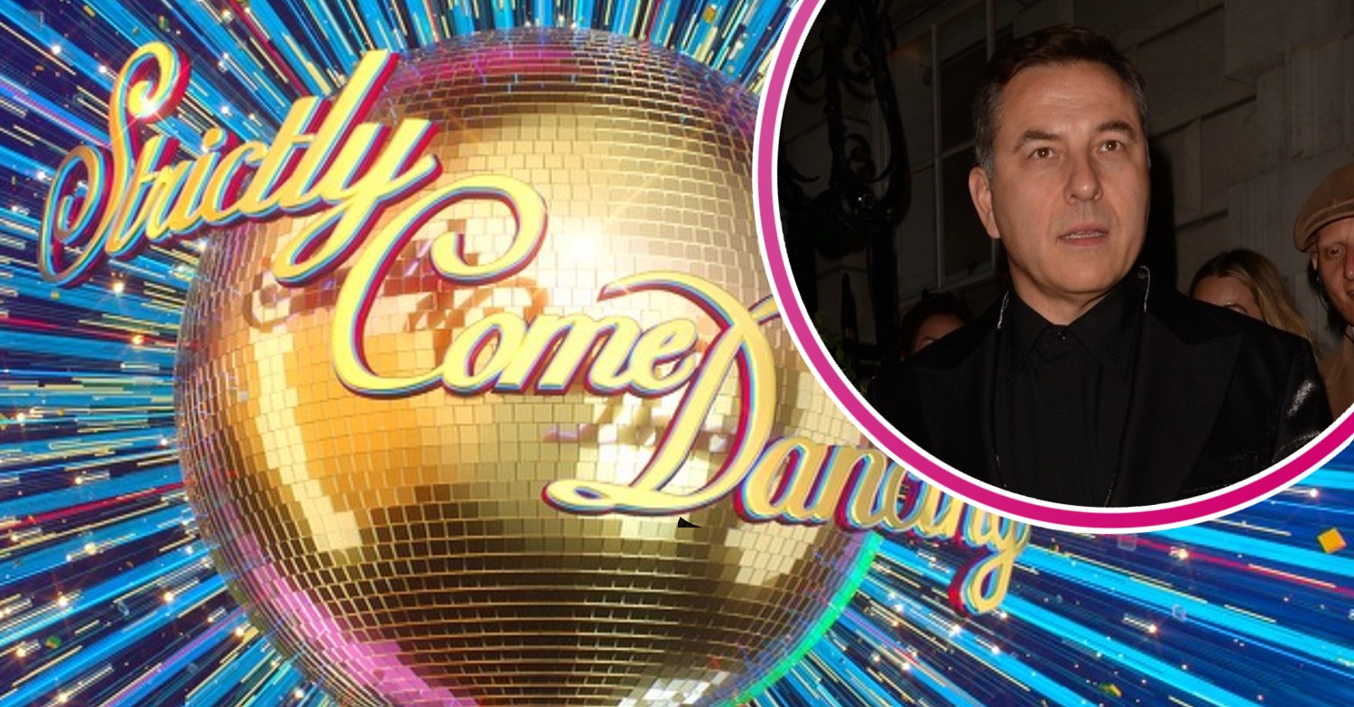 Stricly logo with BGT star David Walliams