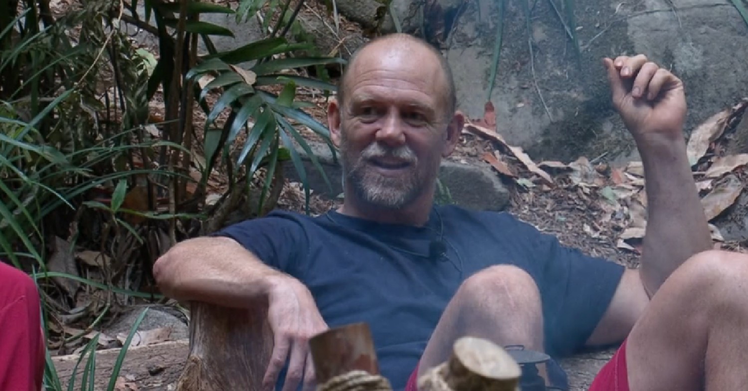 Mike Tindall sitting in the jungle on I'm A Celeb