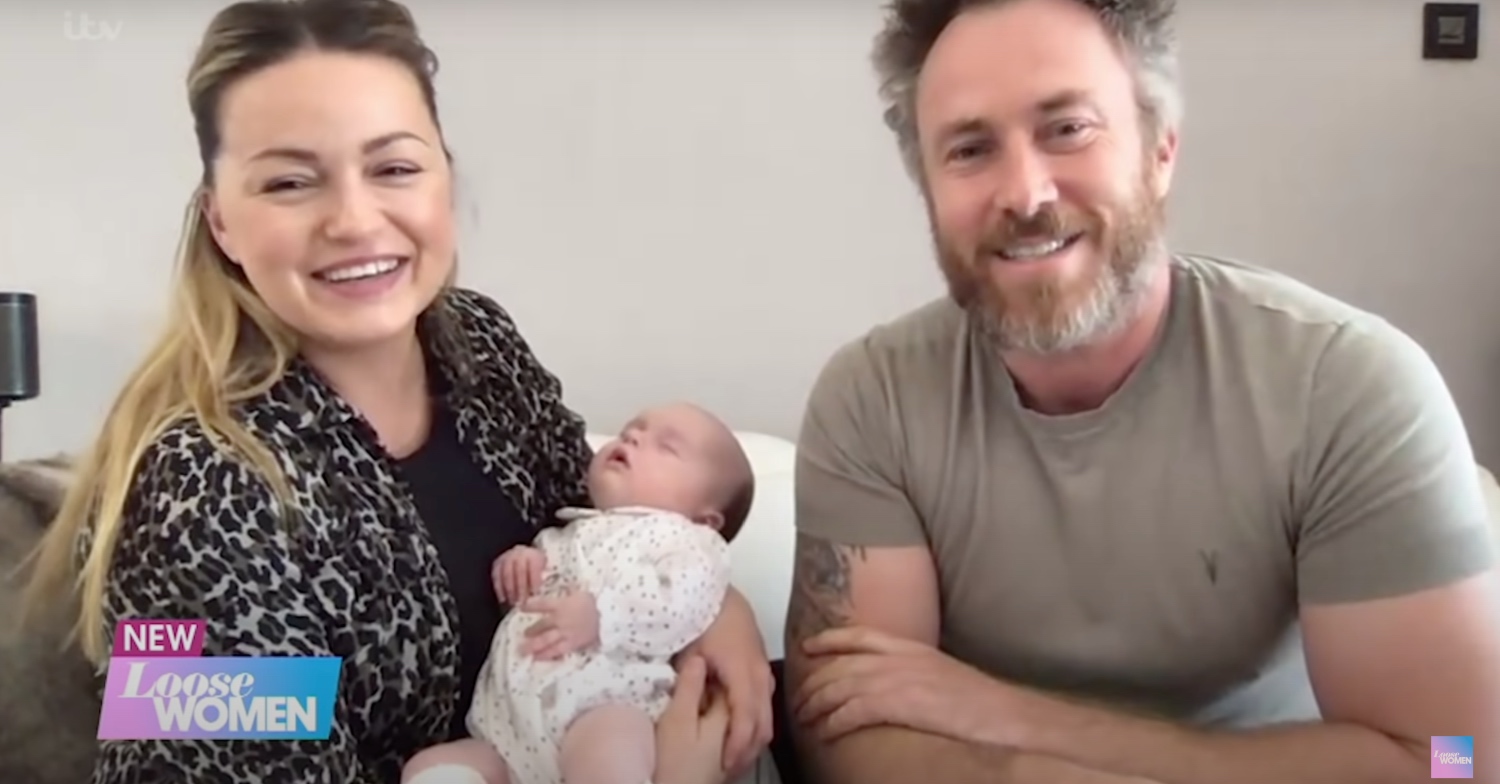 Ola and James Jordan showing Ella on Loose Women