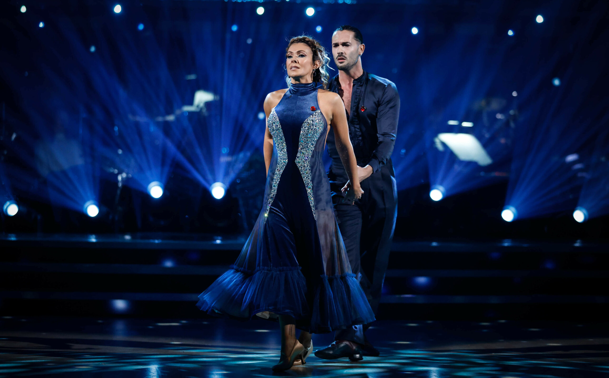 Kym and Graziano look emotional during Strictly performance