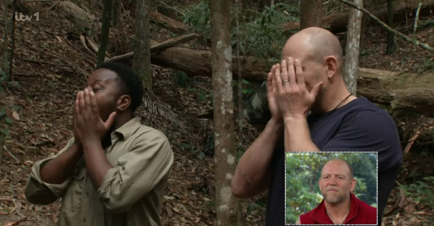 Mike Tindall watching his best bits on I'm A Celebrity tonight