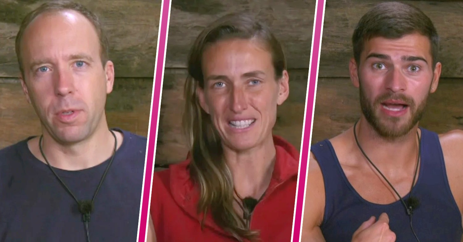 Matt Hancock, Jill Scott and Owen Warner all in the bush telegraph on I'm A Celebrity