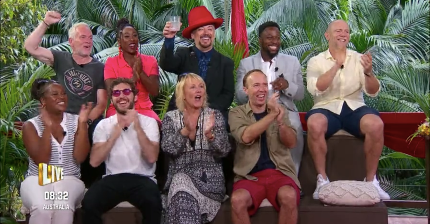 Boy George at I'm Celeb Final with other campmates