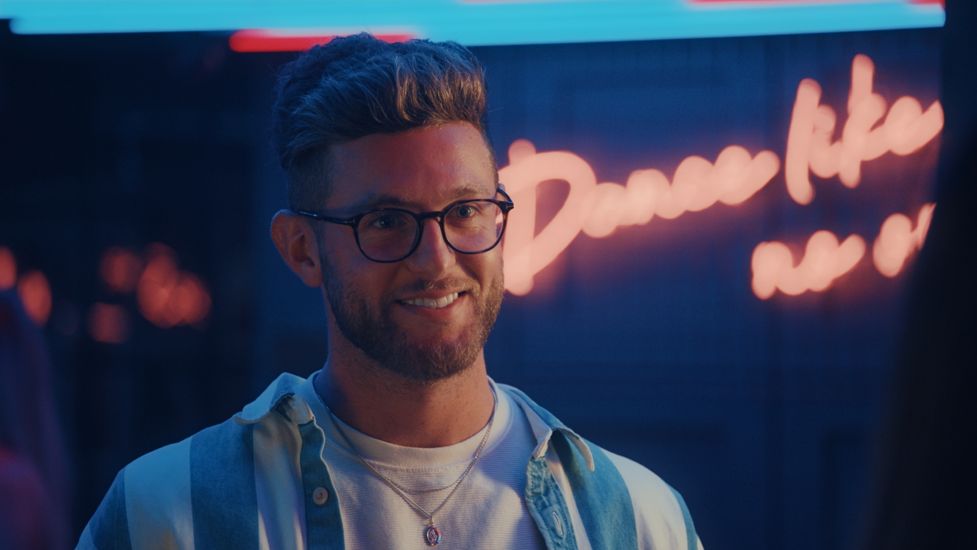 Harvey smiling in Made In Chelsea