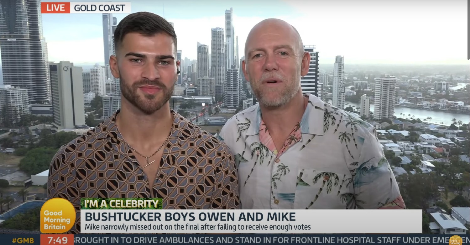 Jungle stars Owen Warner and Mike Tindall on GMB today 