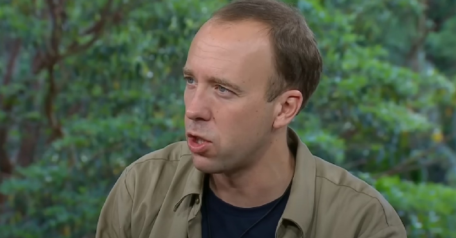 Matt Hancock during exit interview on I'm A Celebrity