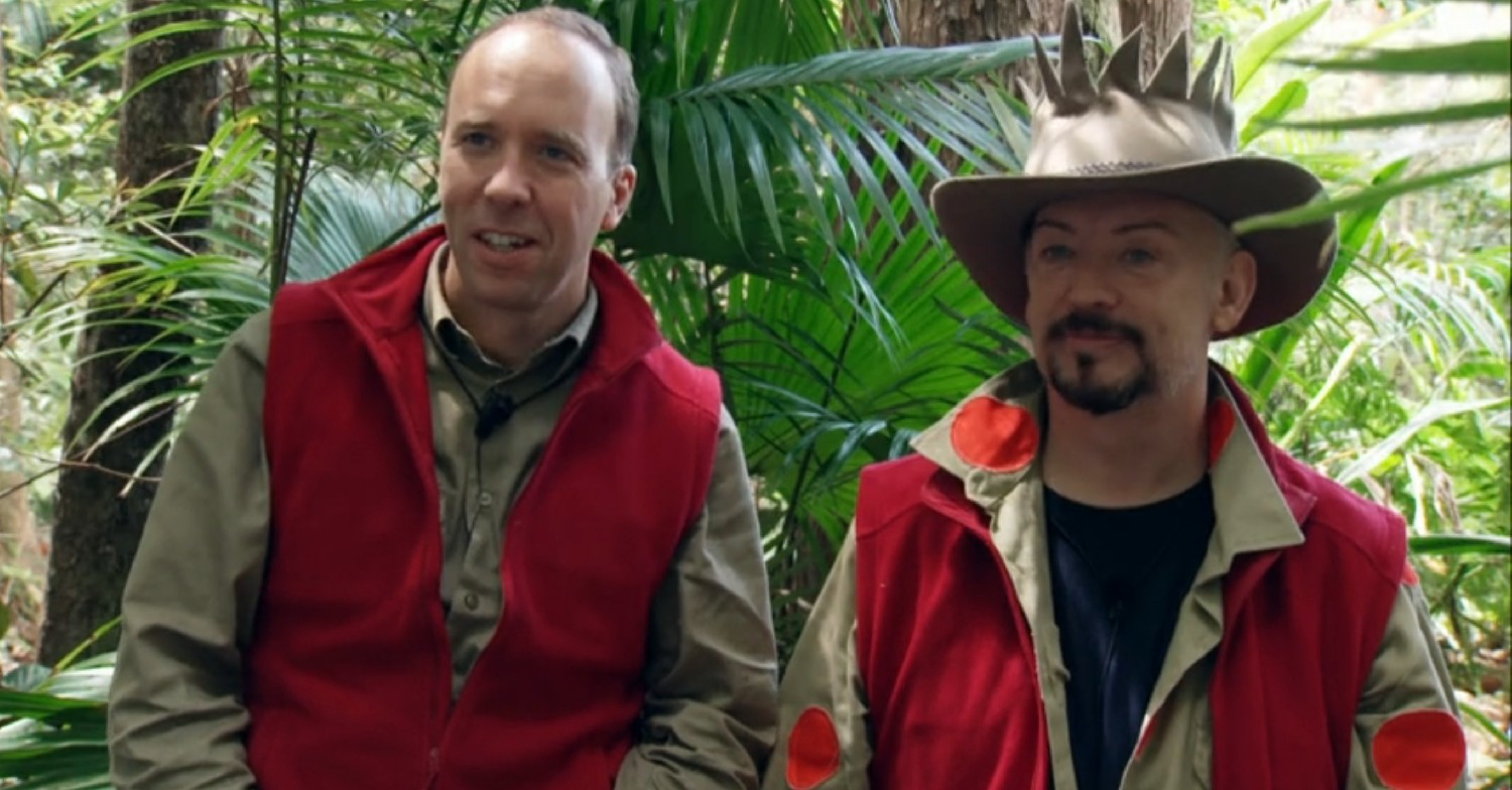 Matt Hancock and Boy George on I'm A Celeb 2022 