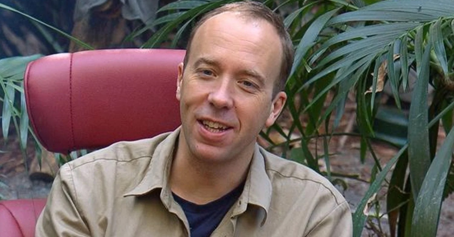Matt Hancock smiling during an episode of I'm A Celebrity