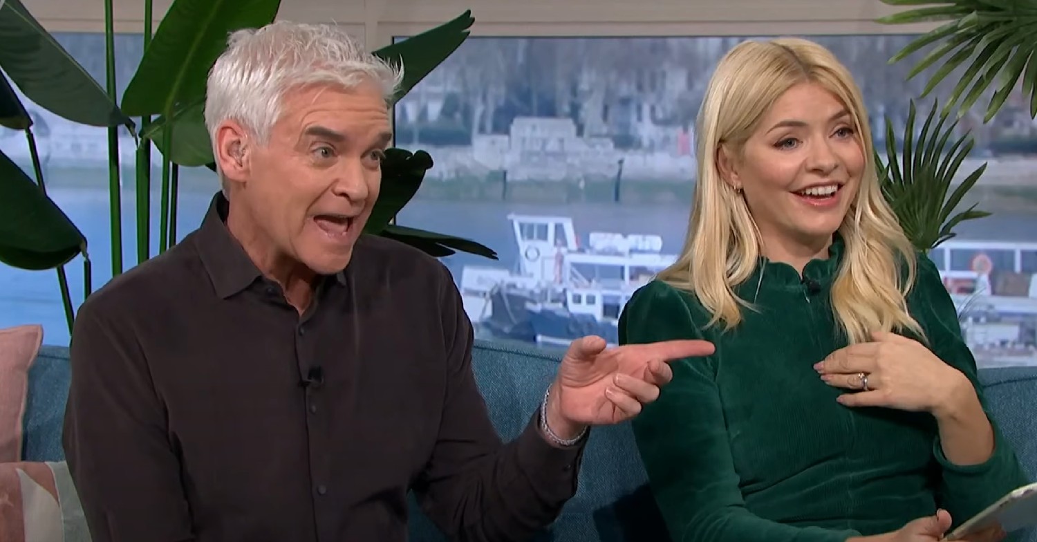 Phillip Schofield and Holly Willoughby smiling on ITV This Morning 
