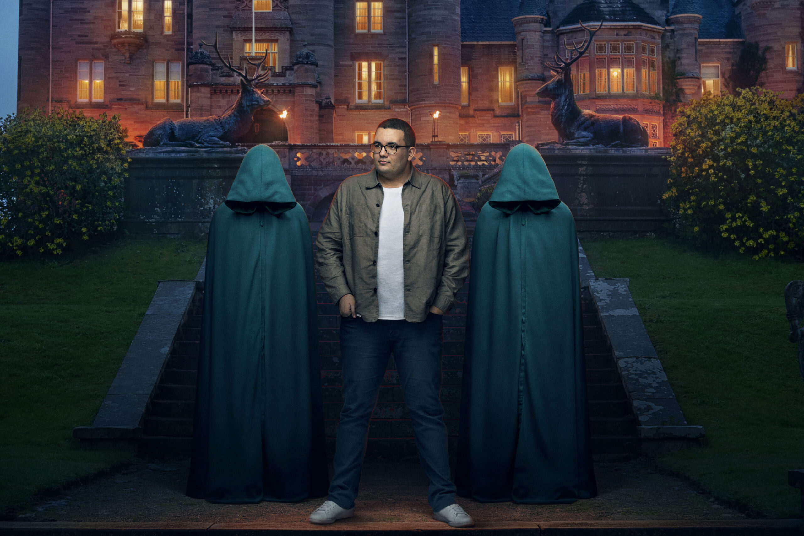 Ivan looks to his left next to The Traitors