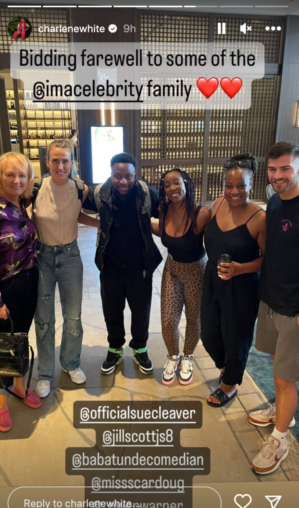 Charlene White shares I'm A Celebrity Instagram pics