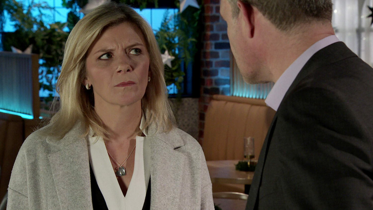 Leanne Battersby is unconvinced by Nick's explanation
