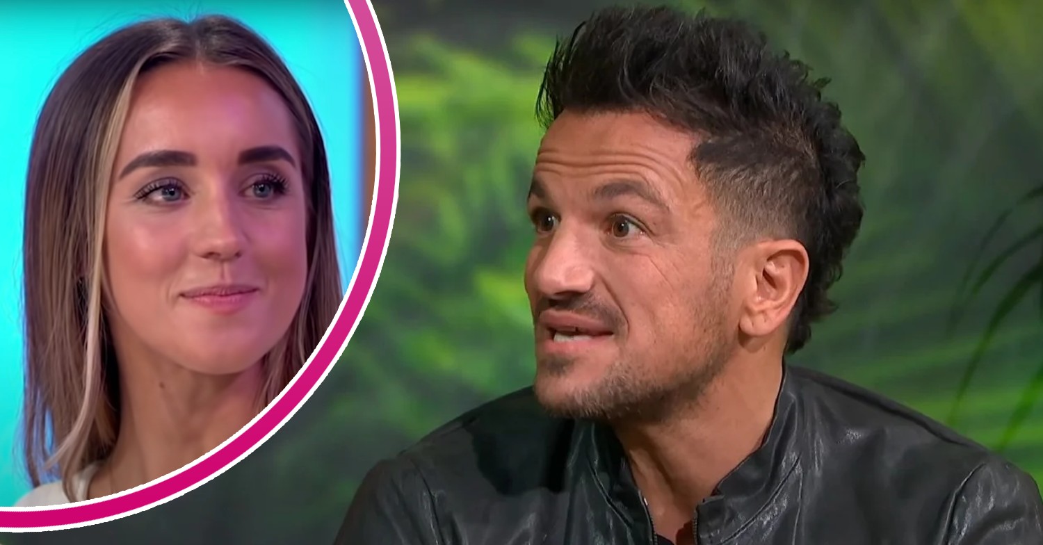 Emily Andre smiling on Loose Women, Peter Andre speaking on This Morning