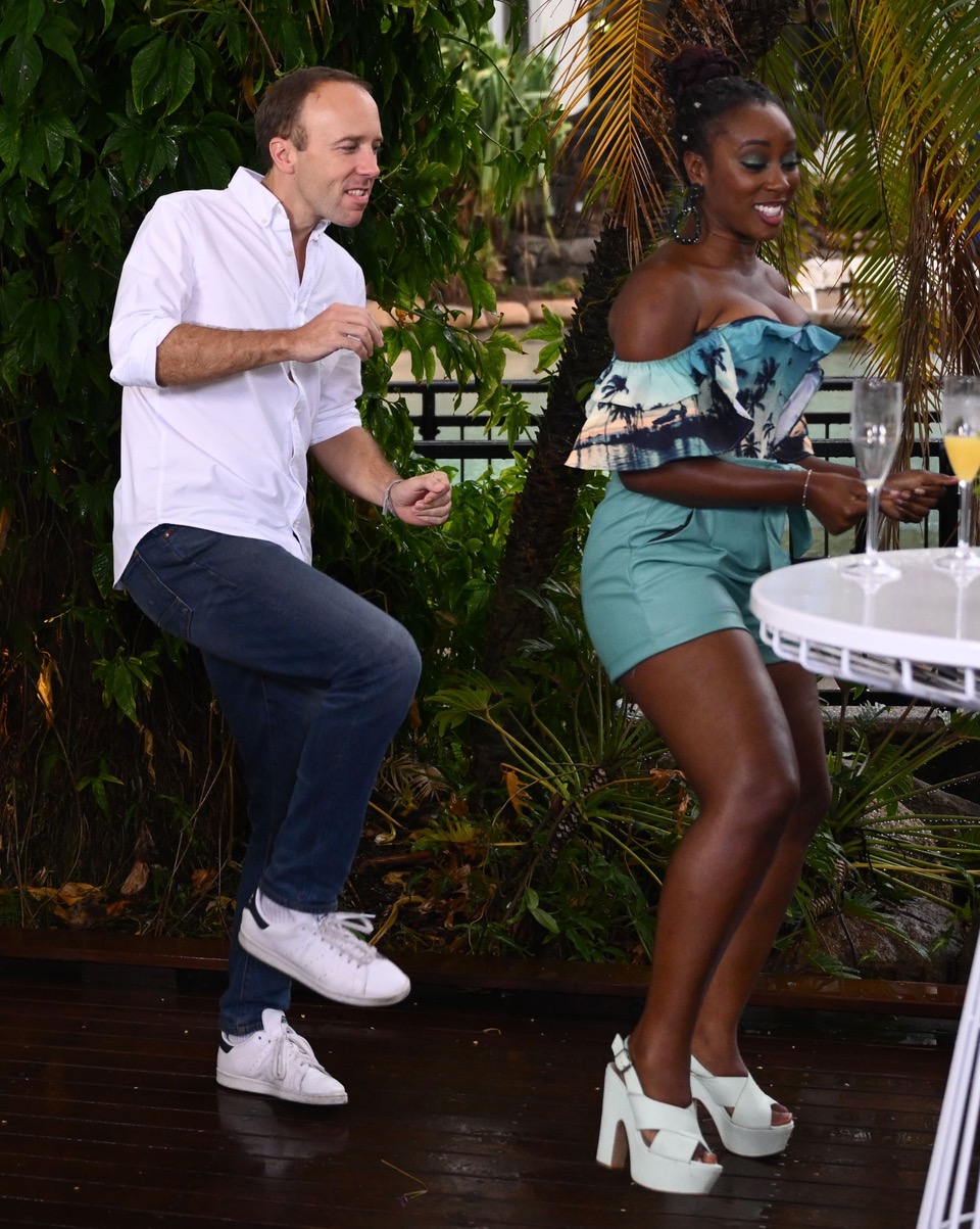 Matt Hancock and Scarlette Douglas at I'm A Celeb 2022 wrap party 