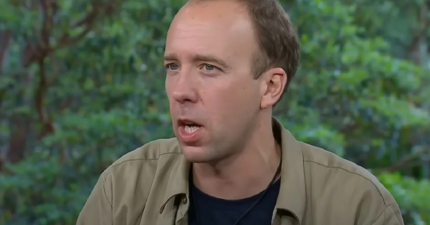 Matt Hancock being interviewed on I'm A Celeb